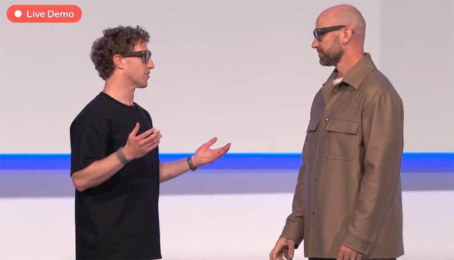 Mark Zuckerberg and Andrew Bosworth at Meta Connect 2025