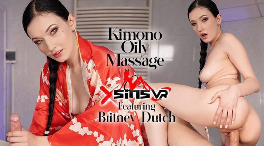 Kimono Oily Massage by SinsVR with Britney Dutch